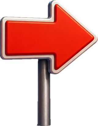 A road sign pointing the correct way.